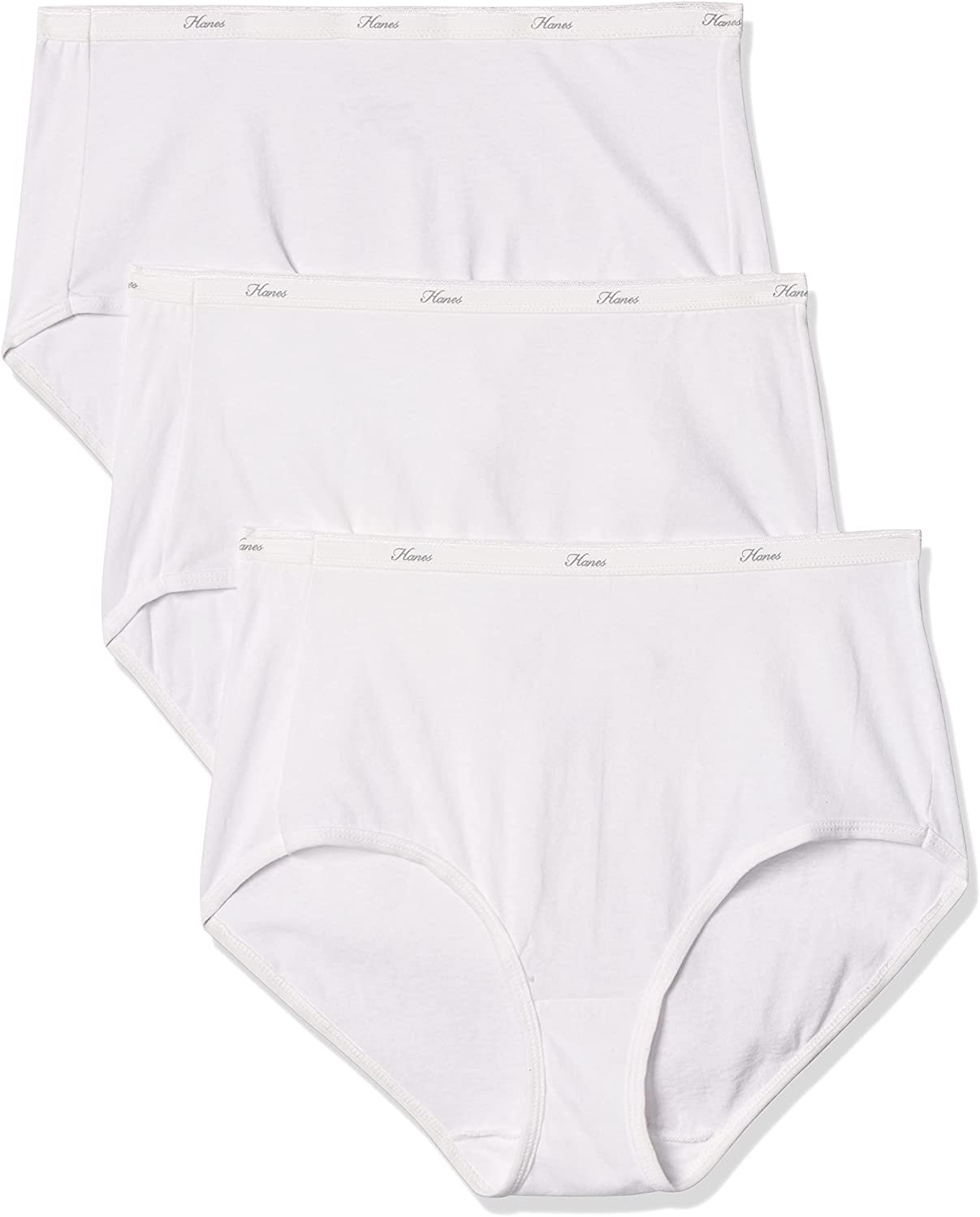 Hanes Women's Cotton Brief Underwear (Regular & Plus Sizes)