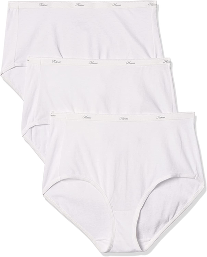 Hanes Women's Cotton Brief Underwear (Regular & Plus Sizes)