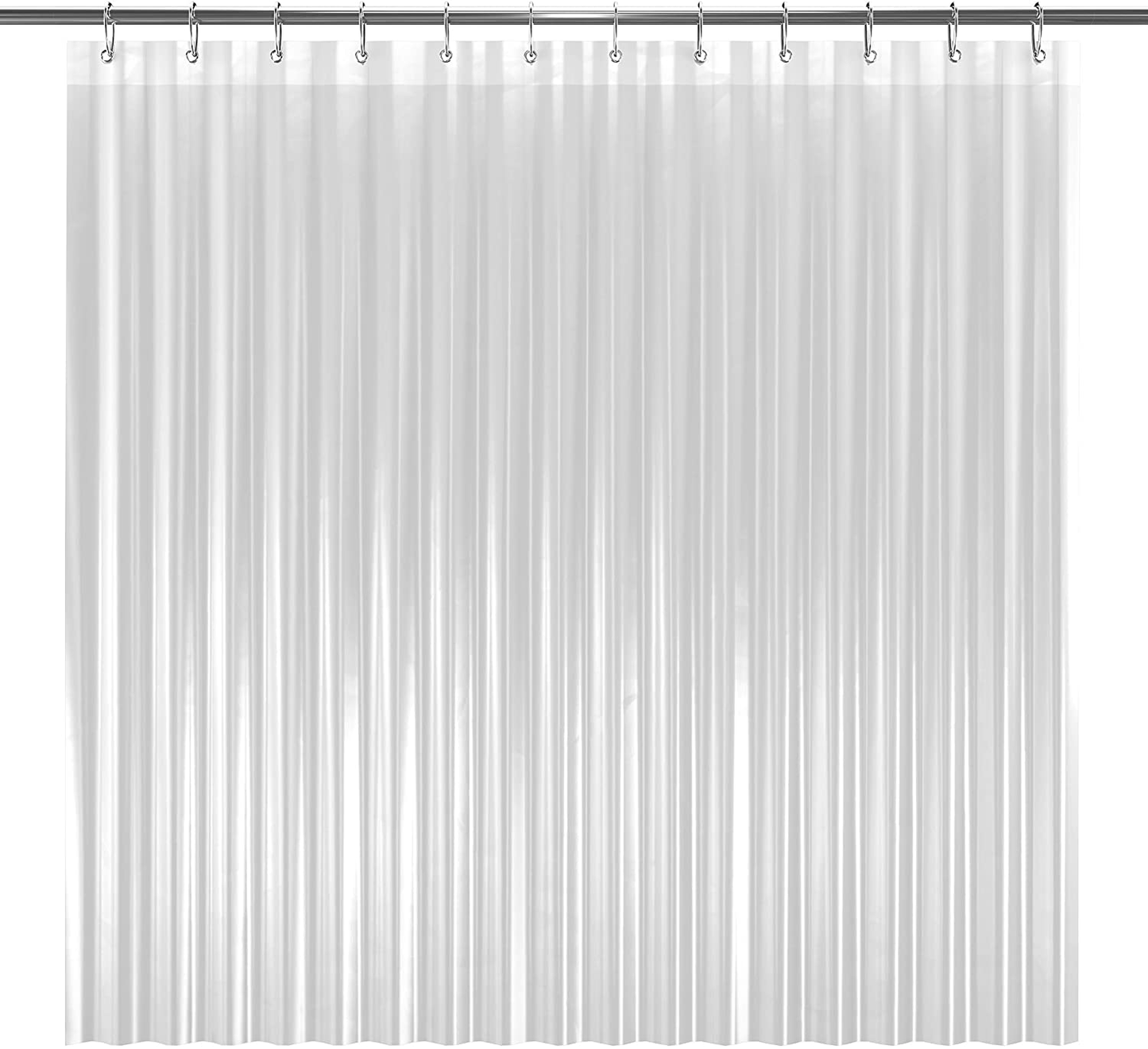 LiBa PEVA 8G Bathroom Small Shower Stall Curtain Liner, 36" W x 72" H Narrow Size, Clear, 8G Heavy Duty Waterproof Shower Stall Curtain Liner