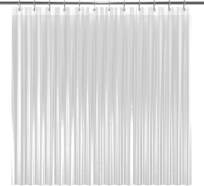 LiBa PEVA 8G Bathroom Small Shower Stall Curtain Liner, 36" W x 72" H Narrow Size, Clear, 8G Heavy Duty Waterproof Shower Stall Curtain Liner