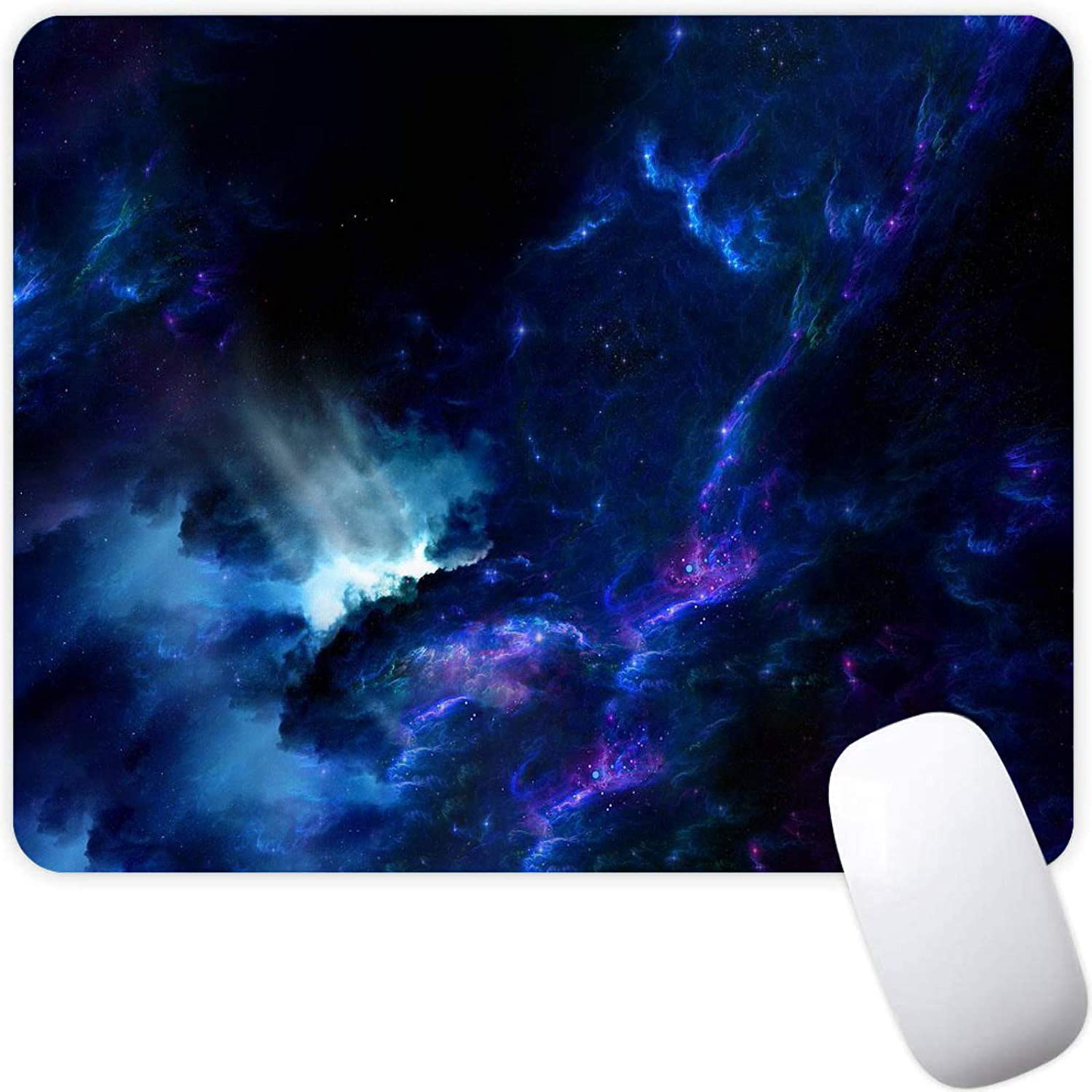 Mouse Pad,Red Moon Cloud Samurai Pattern Seamless Waterproof Gaming Anime Gift Mouse Pad Desk Accessories Non-Slip Rubber Mousepad for Laptop and Computer
