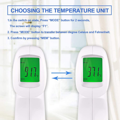 No Contact Medical Grade Infrared Forehead Thermometer