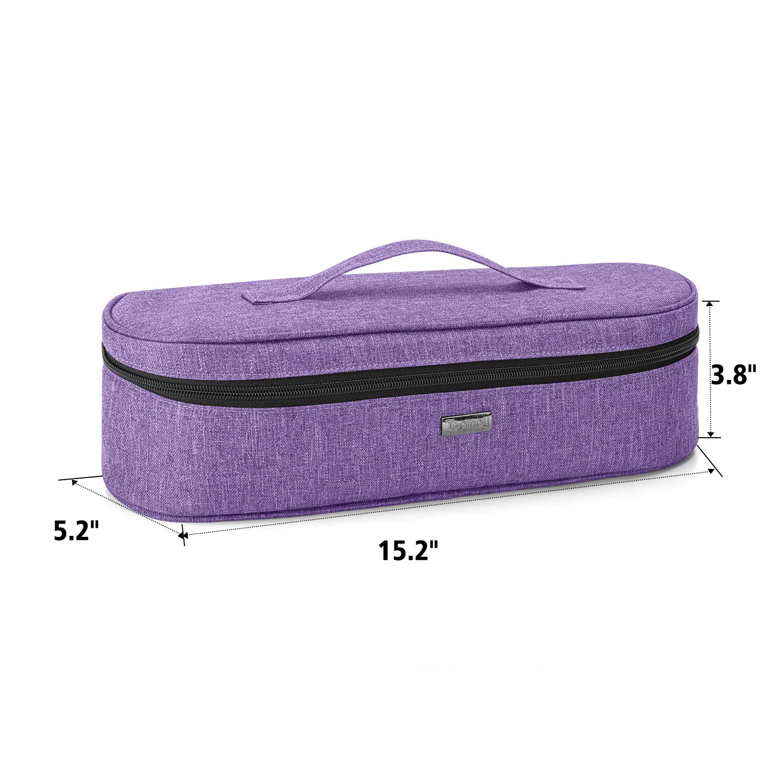 Teamoy Double-Layer Travel Storage Bag Compatible with Revlon One-Step Hair Dryer And Volumizer Hot Air Brush and Attachments, Purple(Bag Only))