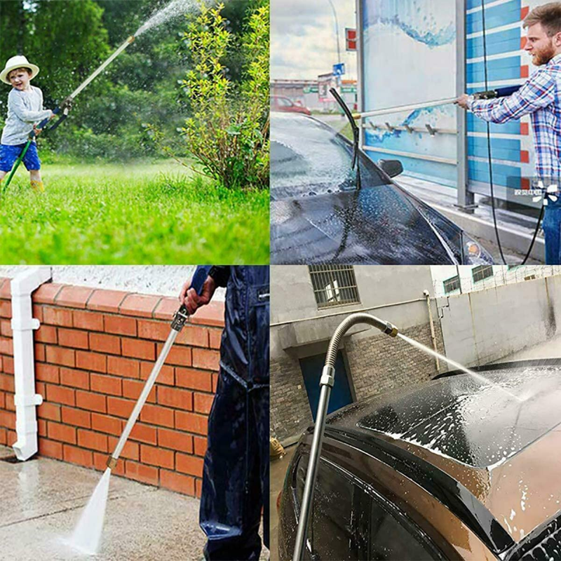 2 in 1 High Pressure Hydro Jet Wand, Extendable Garden Sprayer