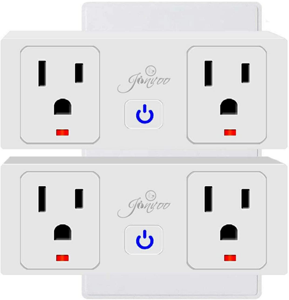 Wi-Fi Smart Plug Wireless Mini Outlet with Schedule Compatible with Alexa Echo, Works with Google Home