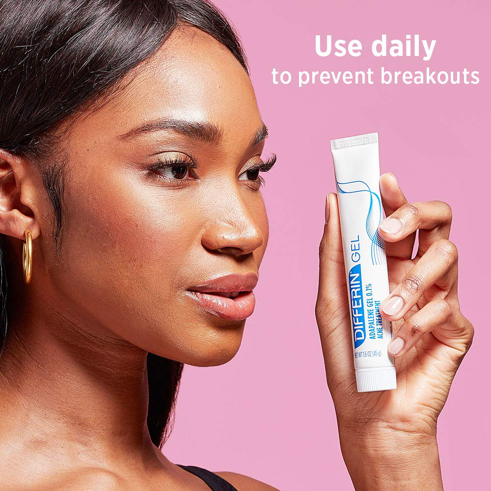 Acne Treatment Differin Gel for Face with Adapalene, Clears and Prevents Acne, Up to 30 Day Supply, 15g Tube