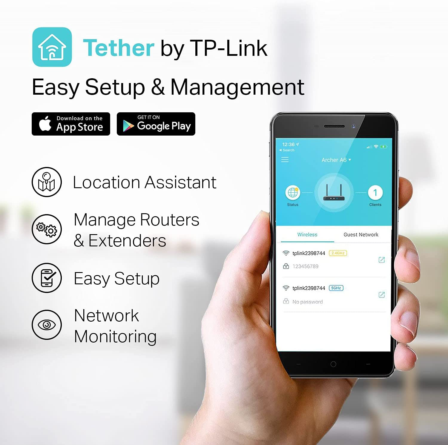 TP-Link AC1200 Gigabit WiFi Router (Archer A6) - 5GHz Dual Band Mu-MIMO Wireless Internet Router