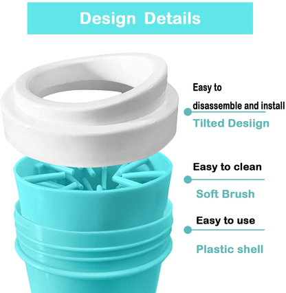 Easy to Use Portable Dog Paw Cleaner Cup Dog Foot Washer with Silicone Washers Nice Packing