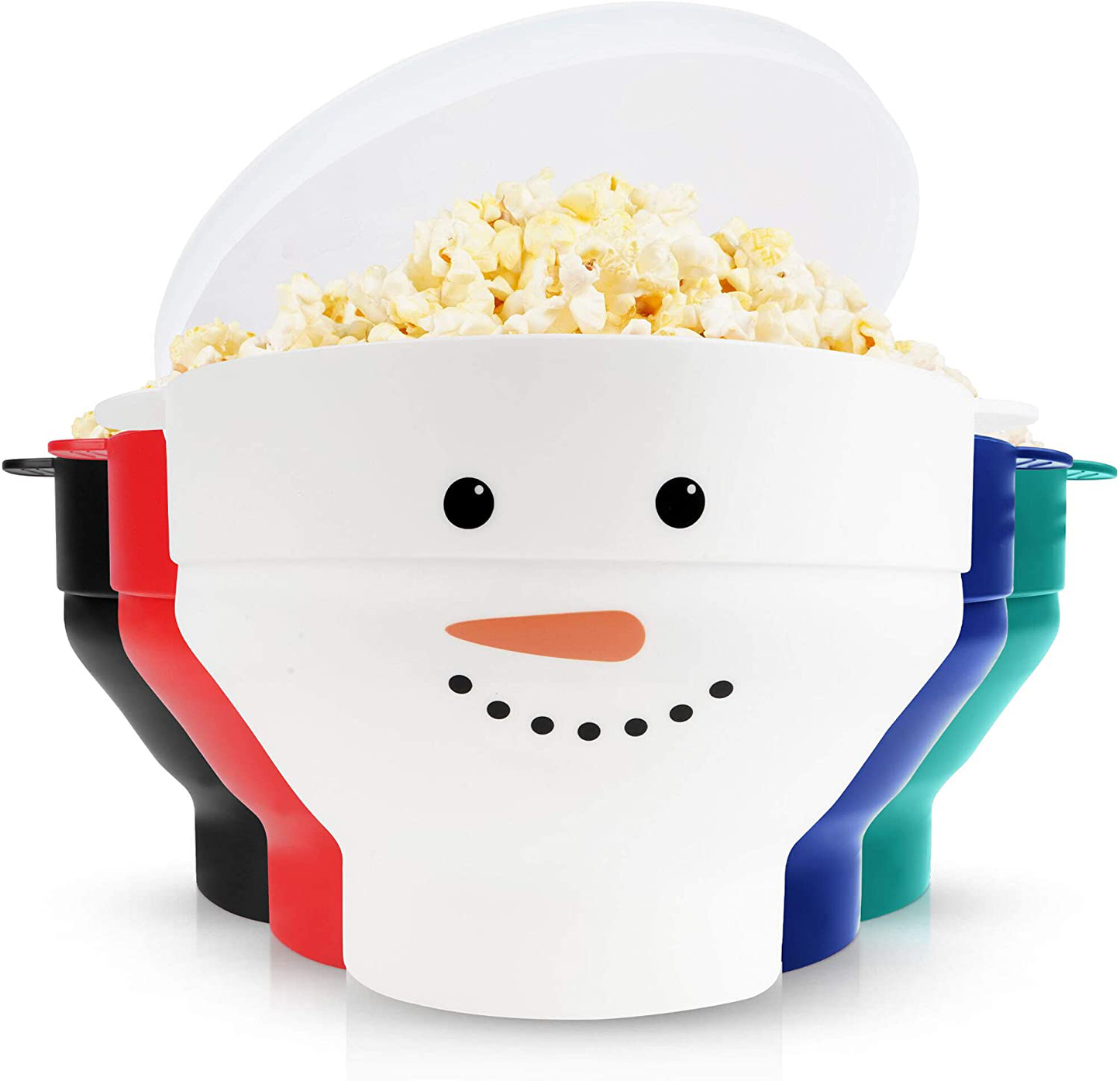 Zulay Kitchen Microwave Popcorn Popper Collapsible, BPA Free Silicone Popcorn Popper Microwave Collapsible Bowl, Quick & Easy Popcorn Popper Silicone Microwave (Aqua)