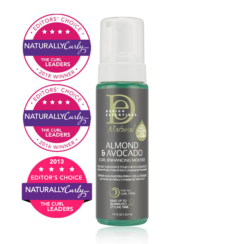Design Essentials Curl Enhancing Mousse, Almond and Avocado Collection, 7.5 Ounces