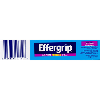 Effergrip Denture Adhesive Cream, Extra Strong Holding Power, 1.5 oz