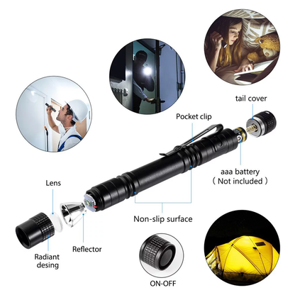 5 PCS LED Pen Light Flashlights - Mini Flashlight for Inspection, Repair, Camping