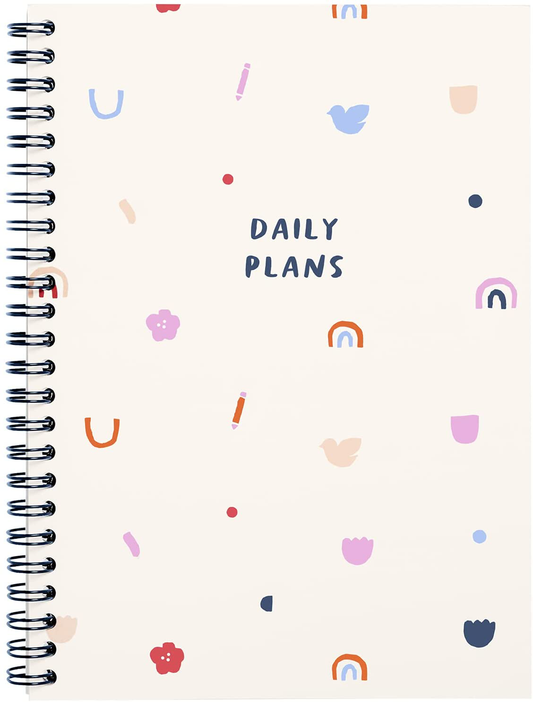 A5 Spiral Daily Planner Journal Undated Daily Plans Layout 120 Pages