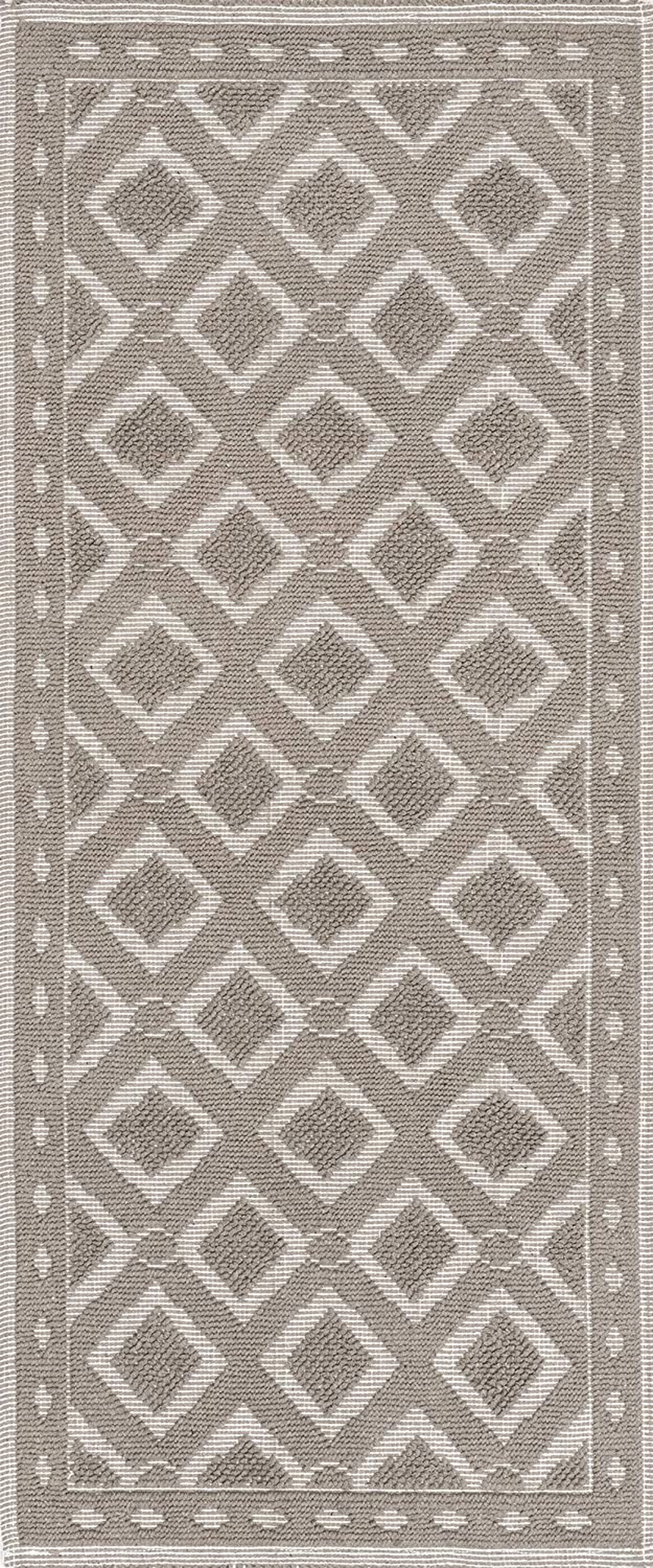 Textured Geometric Trellis Bath Mat
