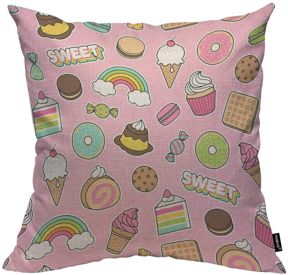 Cotton Linen Throw Pillow Case Pillow Cushion Covers Home Sofa Decorative 18 X 18 Inch