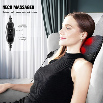 Neck and Back Massager Pillow, Shiatsu Kneading Massage with Heat for Shoulders, Lower Back, Waist, Legs, Foot and Full Body Muscle Pain Relief, VIKTOR JURGEN Unique Gifts for Men, Women