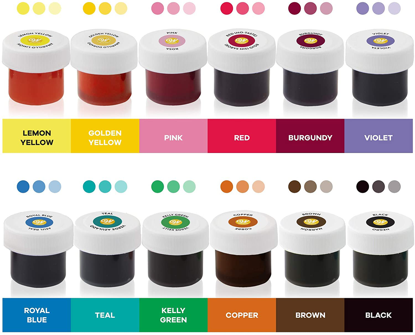 Wilton Icing Colors 12-Piece Gel Food Coloring Set