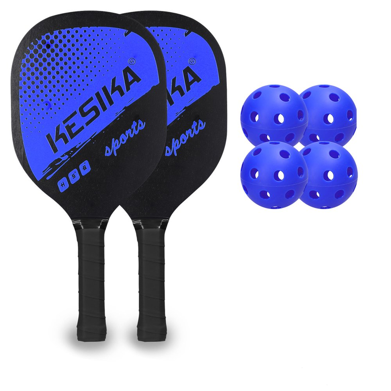6 Piece Pickleball Paddle Set with 4 Pickleball Balls and Carrying Bag