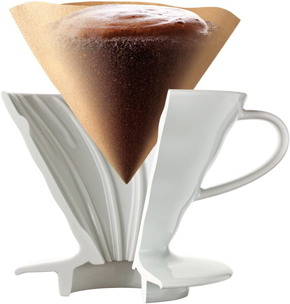 Hario V60 Ceramic Coffee Dripper, Size 02, Red