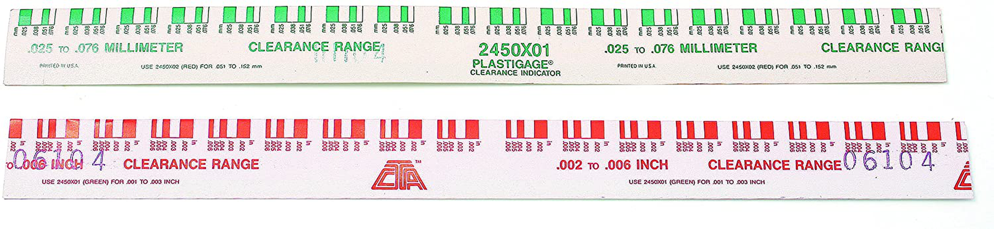 CTA Tools 2450 Plastigage - 2-Piece Set, Measure Clearances of the Engine rod & Main Bearings