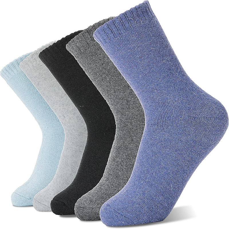 5 Pack Merino Wool Hiking Socks for Women