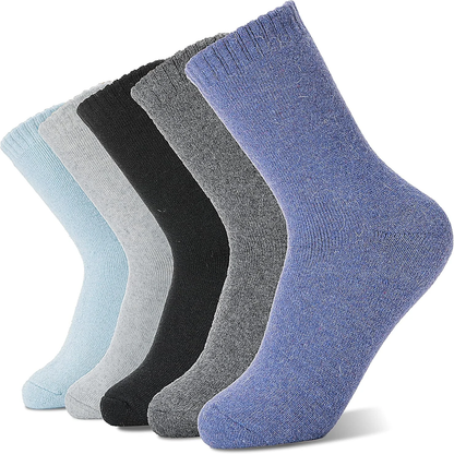 5 Pack Merino Wool Hiking Socks for Women