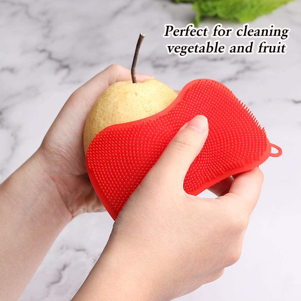 Silicone Sponge Dish Washing Kitchen Scrubber - Magic Food-Grade Dishes Multipurpose Better Sponges Non Stick Cleaning Smart Kitchen Gadgets Brush Accessories