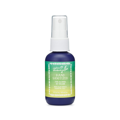 Captain Blankenship Hand Sanitizer Spray, Formulated with 75% Ethyl Alcohol, Essential Oils and Aloe Vera, Travel Size, 2 Ounce, 1 Count