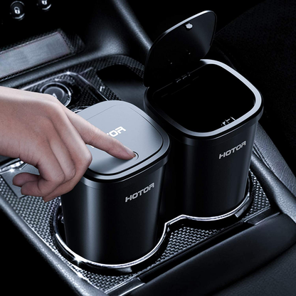 Car Trash Can, HOTOR Car Trash Cup with 30 Additional Car Trash Bags for Exclusive Using, Multipurpose Trash Can for Car, Office & Home to Meet Various Needs - 2 Packs