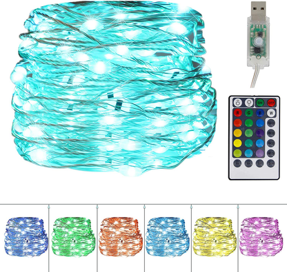 Twinkle Star 200 LED 66 FT Copper String Lights Fairy String Lights 8 Modes LED String Lights