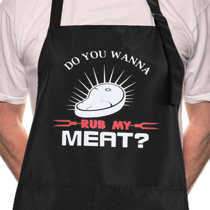 Funny Black Chef Aprons - Adjustable with Pockets