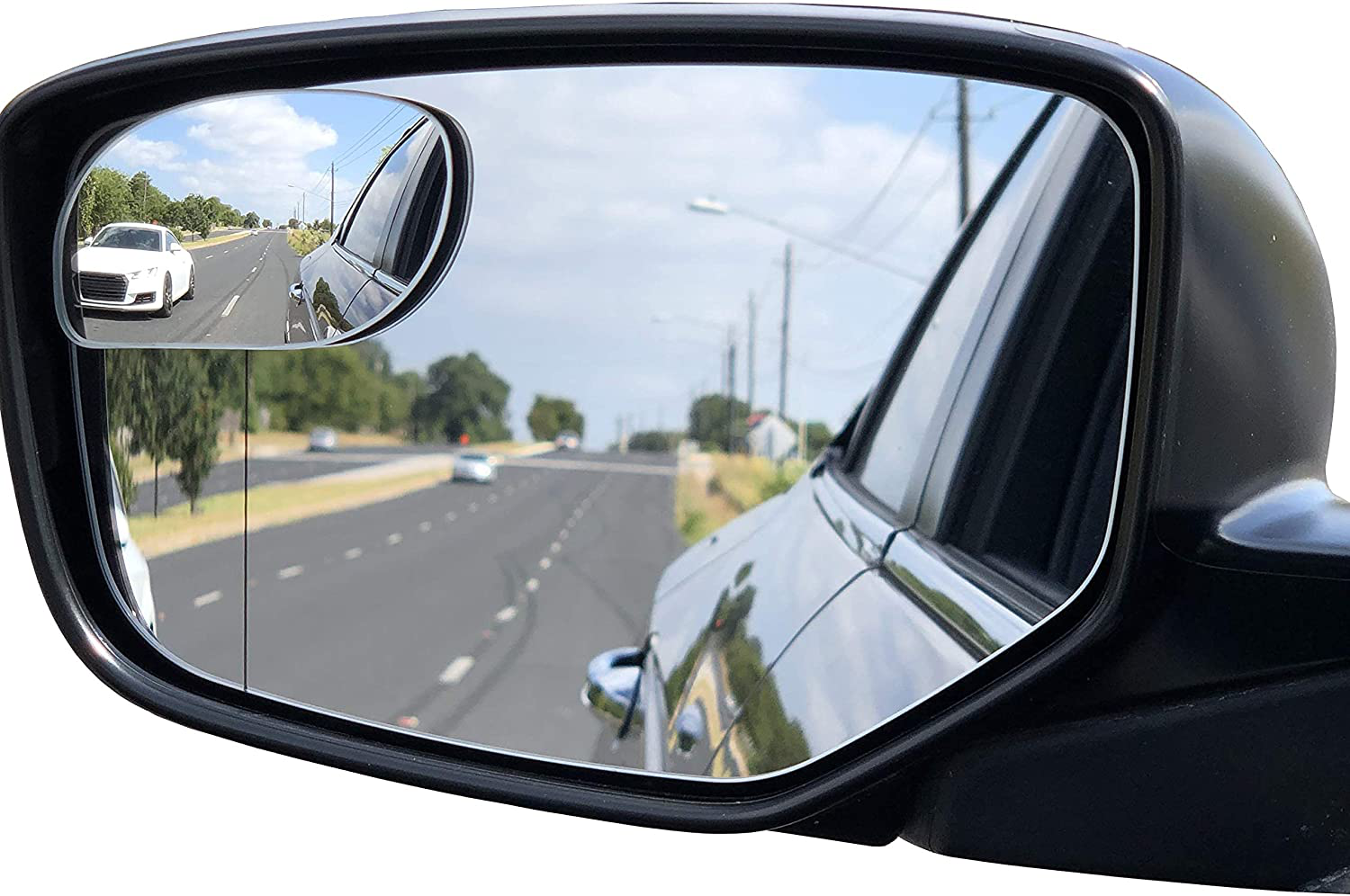 Blind Spot Mirrors Unique design Car Door mirrors | Mirror for blind side engineered by Utopicar for larger image and traffic safety