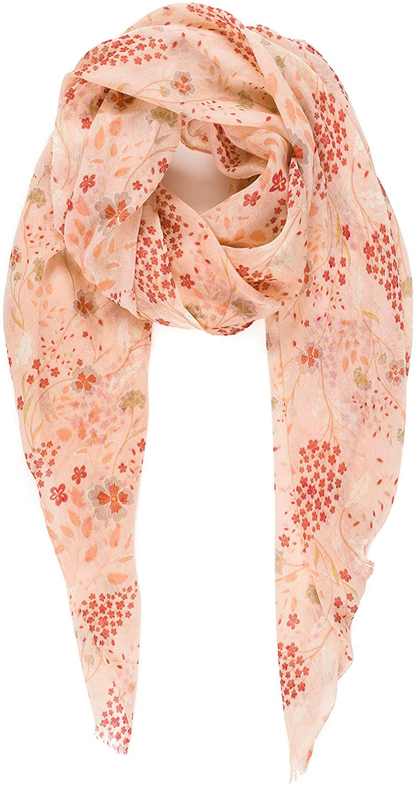 Scarf for Women Lightweight Floral Flower Scarves for Fall Winter Shawl Wrap