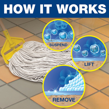 P&G Professional Floor Cleaner from Mr. Clean Professional, Bulk Liquid Concentrate fro Hardwood, tile or Terrazo Floors, Commercial Use, Lemon Scent, 1 Gal. (Case of 3) - PGC02621CT,Yellow