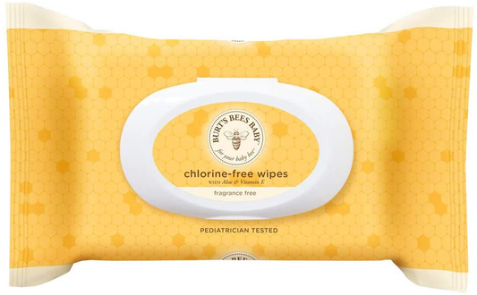 Burt's Bees Baby Chlorine-Free Wipes, 72 Count (Pack of 1) - Packaging May Vary