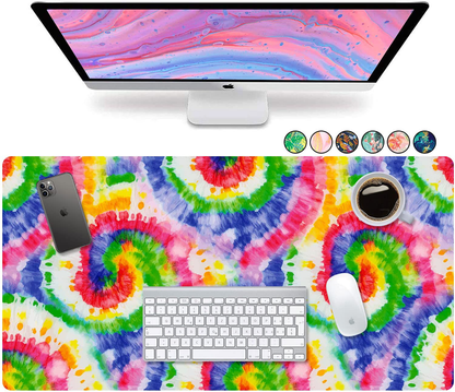 French Koko Large Mouse Pad, Desk Mat, Keyboard Pad, Desktop Home Office School Essentials College Cute Decor Big Extended Laptop Protector Computer Accessories Pretty Mousepad Women Girls XL