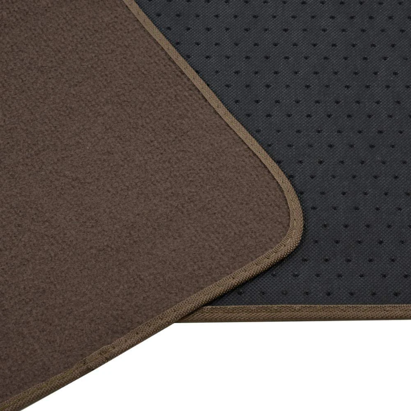 4 Piece Universal Carpeted Vehicle Floor Mats With Vinyl Heel Pad 
