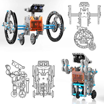 CIRO 12-in-1 Solar Robot Toys, STEM Education Activities Kits for Kids 8-12, 190 Pieces Building Sets