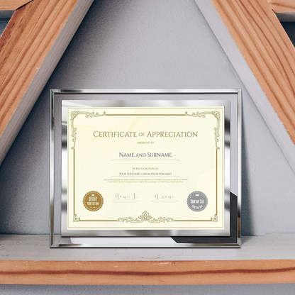 8.5 x 11 Certificate Document Frame Packs4 Diploma Glass Picture Frames for Tabletop