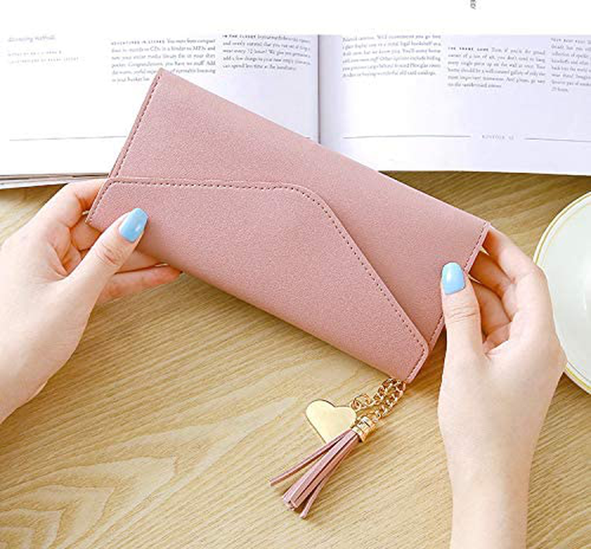 Womens Wallet Ultra Slim Pu Leather Credit Card Holder Clutch Hand holding trendy Wallets for Women
