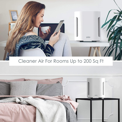 Pure Enrichment PureZone 3-in-1 Air Purifier - True HEPA Filter & UV-C Sanitizer Cleans Air, Helps Alleviate Allergies, Removes Pet Dander, Smoke & More - for Home, Office & Bedroom