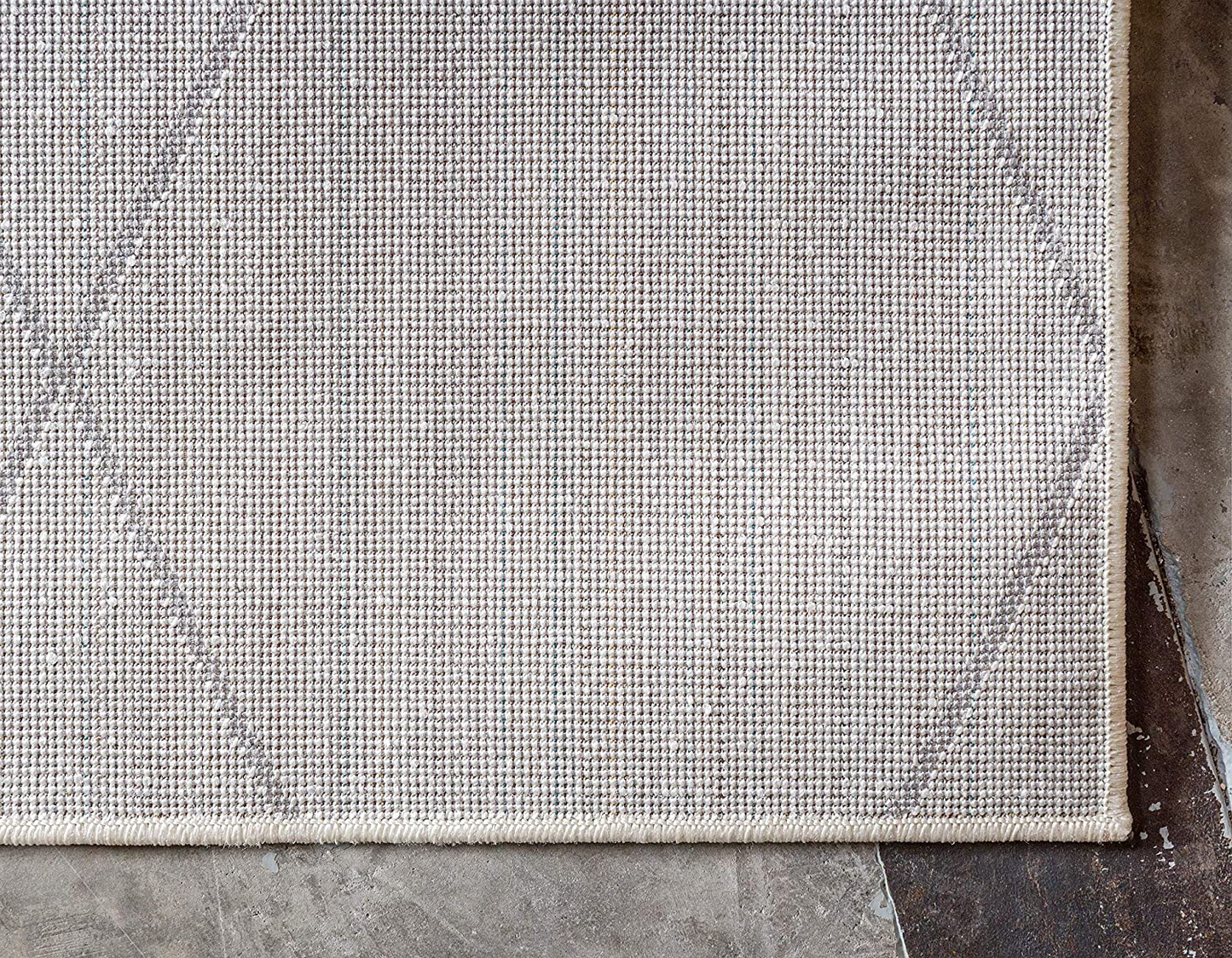 Unique Loom Trellis Frieze Collection Lattice Moroccan Geometric Modern Area Rug, 5 x 8 Feet, Ivory/Gray