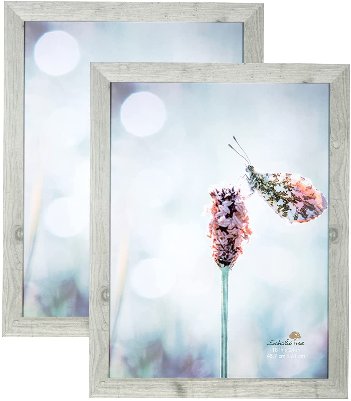 Scholartree Wooden Grey 8x10 Picture Frame 2 Set in 1 Pack