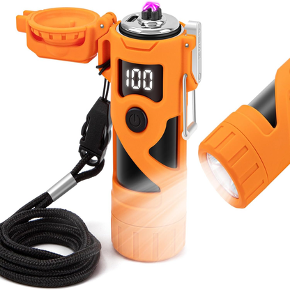 Waterproof Electric Lighter - Windproof Dual Arc USB Rechargeable Flameless Plasma Lighter