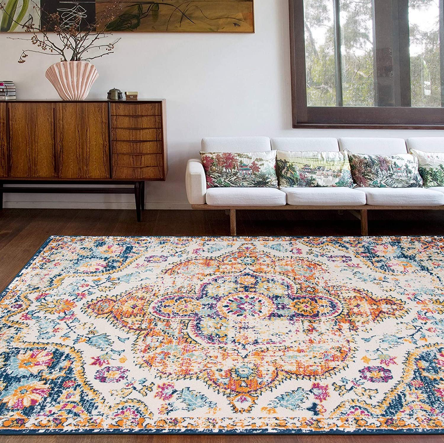 Rugshop Vintage Distressed Bohemian Area Rug 3'3" x 5' Multi