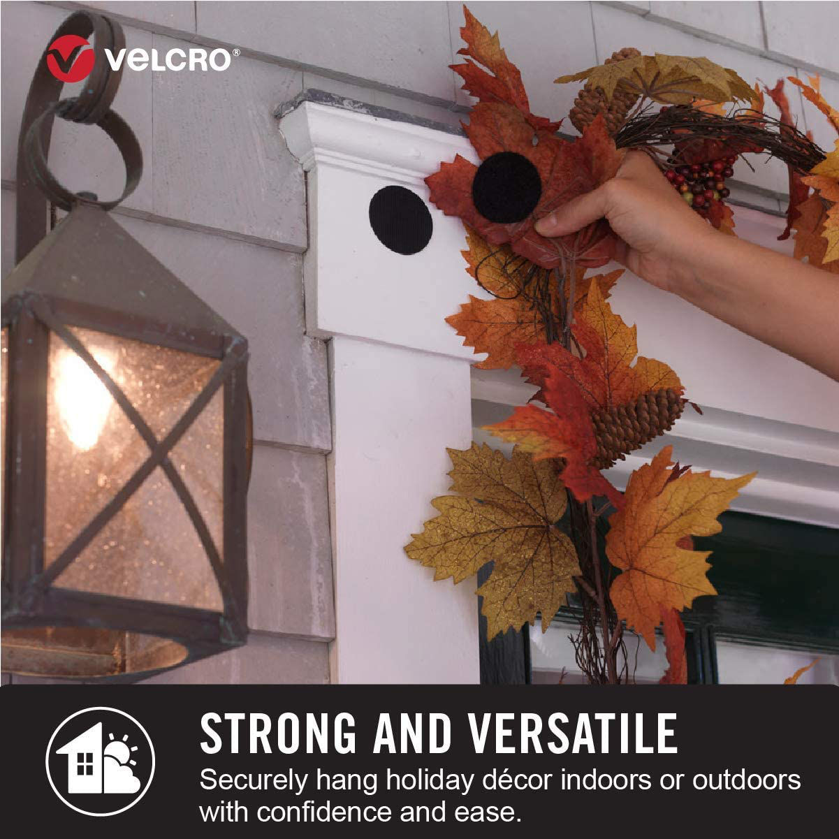 VELCRO Brand Heavy Duty Tape with Adhesive | 15 Ft x 2 In | Holds 10 lbs, Black | Industrial Strength Roll, Cut Strips to Length | Strong Hold for Indoor or Outdoor Use