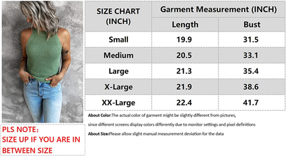 SySea Womens Summer Loose Knit Shirts Sleeveless Halter Neck Sweater Tank Tops