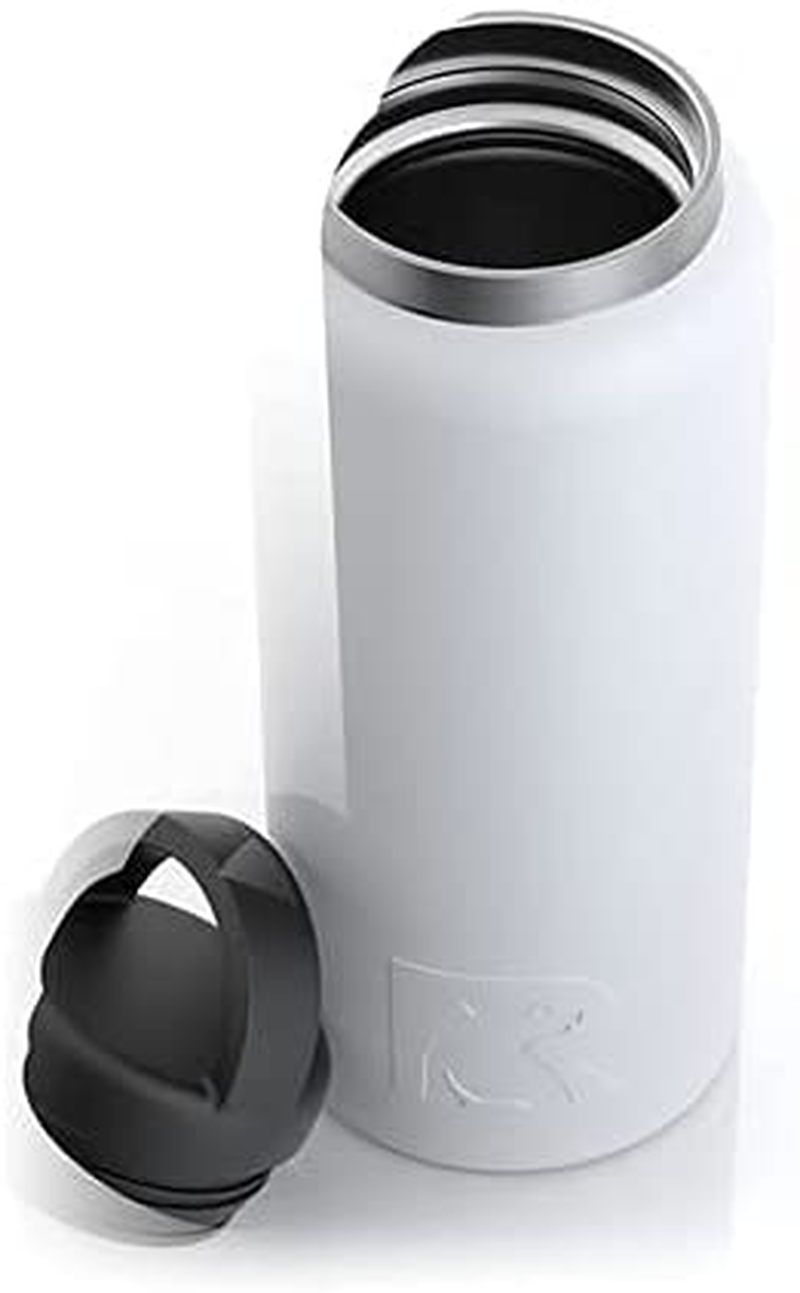 RTIC Bottle, 36 oz, White, Double Vacuum Insulated Water Bottle, Stainless Steel for Hot & Cold Drinks, Sweat Proof Thermos, Great for Travel, Hiking & Camping