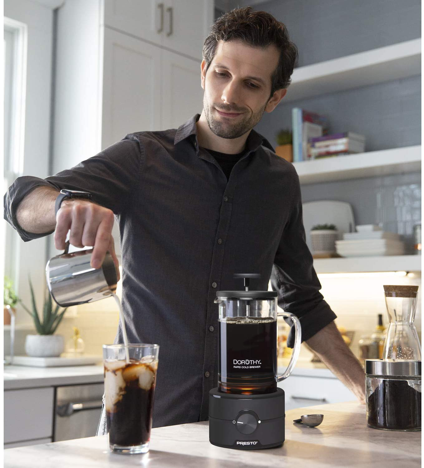 Presto 02937 Dorothy™ Electric Rapid Cold Brewer - Cold brew at home in 15 minutes - No more waiting 12 to 24 hours.