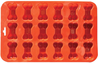 2 Pack Combo Silicone Molds Trays with Puppy Mini Dog Paw and Mini Bone Shape, Homemade Dog Treats, Baking Chocolate Candy, Oven Microwave Freezer Safe
